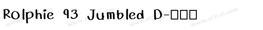 Rolphie 93 Jumbled D字体转换